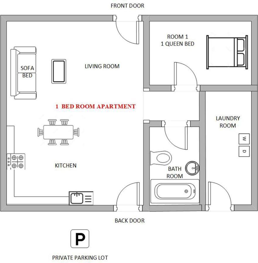 1 Or 3 Bedroom Apartment With Full Kitchen Page Eksteriør bilde